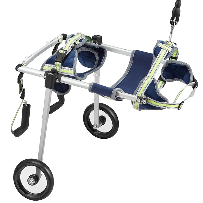 VEVOR Dog Wheelchair for Back Legs, Pet Wheelchair Lightweight & Adjustable Assisting in Healing, Dog Cart with 2 Wheels for Injured, Disabled, Paralysis, Hind Limb Weak Pet (Small)