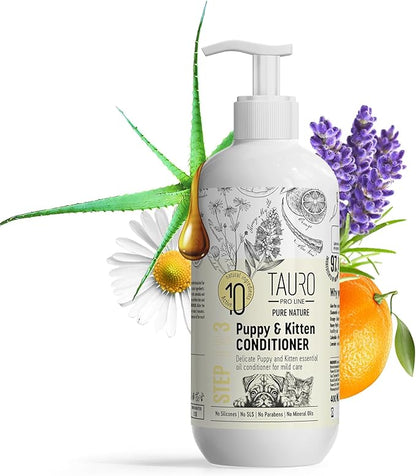 Pure Nature Delicate Puppy Sulfate Parabens SLS Free Natural Composition Gentle Puppy Conditioner with Essential Oils Suitable for Cats and Dogs