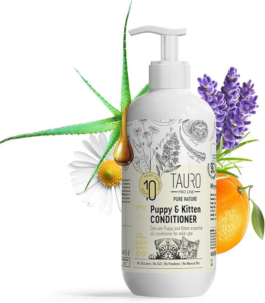 Pure Nature Delicate Puppy Sulfate Parabens SLS Free Natural Composition Gentle Puppy Conditioner with Essential Oils Suitable for Cats and Dogs