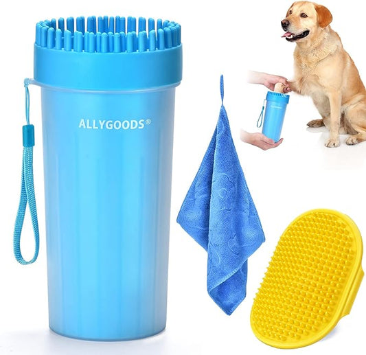 Paw Cleaner and Foot Washer for Large and Extra Large Dog Breeds - Efficient Dog Foot Cleaner with Container