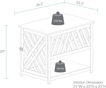 Casual Home Wooden Pet Crate, End Table, Lattice Large, New Taupe Gray