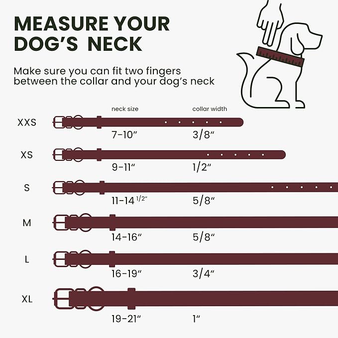 BRONZEDOG Rolled Leather Dog Collar with QR ID Tag Adjustable Soft Round Collars for Small Medium Large Dogs Puppy Cat (11" - 14 1/2" Neck Size, Burgundy)