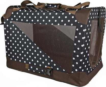 Pet Life Vista-View 360 Degree Zippered and Collapsible Soft Folding Dog Crate - Folding Travel Dog Kennel with Zippered Entrances Along The Pet Crate