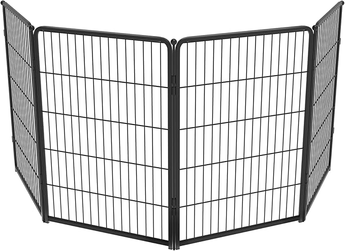 FXW Homeplus Dog Playpen for Indoor Use - Stress-Free and Safe Play, Heavy Duty 40 Inch 4 Panels Dog Pen for Medium and Large Dogs, Black│Patented