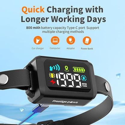 GPS Dog Fence Collar with Wireless Tracker – No Shock, Waterproof & Rechargeable – Smart Pet Containment for Small, Medium & Large Dogs – Adjustable, Portable, Safe Training System