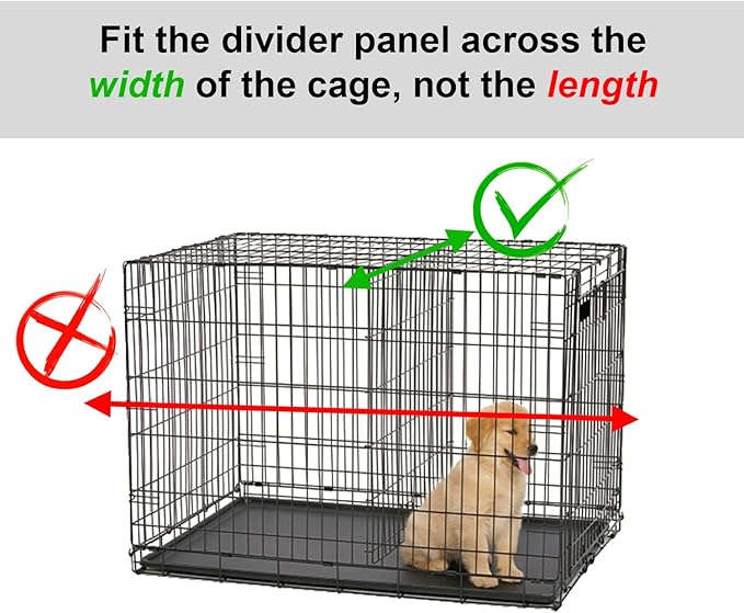 MidWest Homes for Pets Dog Crate Divider Panel for 42-inch Dog Crate; Fits Crate Models 1642, 1642DD, 1642U, 1642DDU, 742UP & Measures 27.96L x 17.76W x .63H Inches, Black