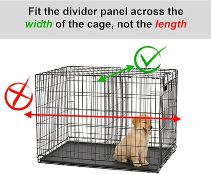 MidWest Homes for Pets Dog Crate Divider Panel for 42-inch Dog Crate; Fits Crate Models 1642, 1642DD, 1642U, 1642DDU, 742UP & Measures 27.96L x 17.76W x .63H Inches, Black