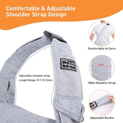 Dog Bag Carrier Sling, Dog Sling Carrier for Small Dogs 15lbs, Dog and Cat Sling Carrier for Outdoor Traveling Subway