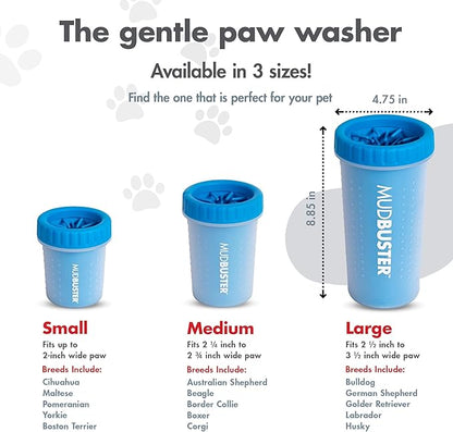 Dexas MudBuster Large Portable Pro Blue Paw Cleaner for Dogs - Premium Quality Pet Supplies and Accessories