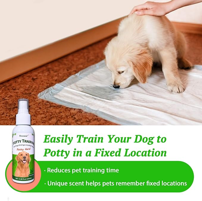 Pet No-Go & Puppy Potty Training Spray - Pet Deterrent Spray for Stop Chewing, Pee Here Corrector Spray for Dogs and Cats, 3.38 Fl Oz/100ml Kit