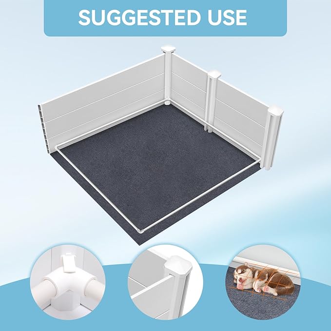 Extension of Whelping Box for Dogs, Only Used to Expand The 48 × 48 × 18In Fence to 96 × 48 × 18In Fence, Dog Whelping Pen Including Only Blankets and Pigsty, No Other Accessories Included