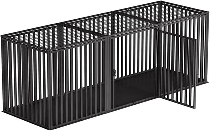 70" L x 28" H Extra Long Steel Tube Dog Crate with Mat Base, Heavy Duty Dog Crates for Large Dogs, Big Dog Cage, Dog Kennel, Puppy Dog Playpen with Top, Pet Cage, Indoor Outdoor, XXL2
