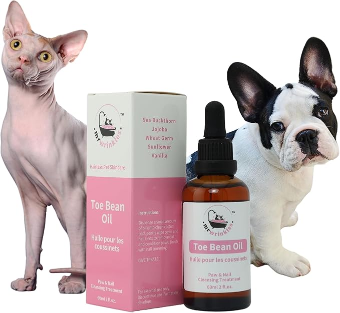 Toe Bean Oil: Premium Paw & Nail Cleansing Treatment, 100% Natural, Safe for All Cats and Dogs, 2 Fl. Oz.