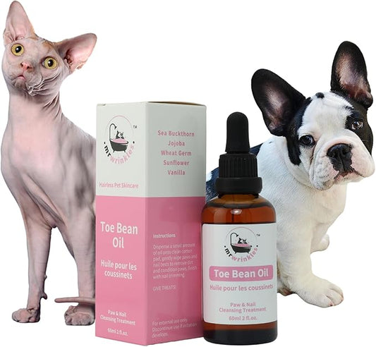 Toe Bean Oil: Premium Paw & Nail Cleansing Treatment, 100% Natural, Safe for All Cats and Dogs, 2 Fl. Oz.