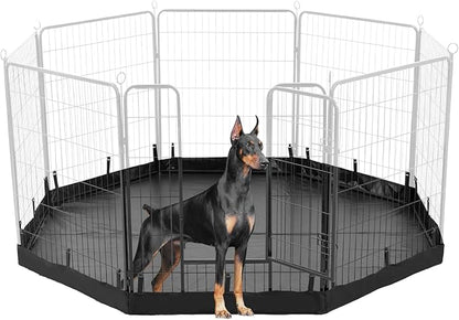 PJYuCien Dog Playpen Bottom Pad,Fits 32 Inch Width 8 Panels Regular Octagon Metal Exercise Pet Playpen,Black (Note:Playpen Not Included !!!)