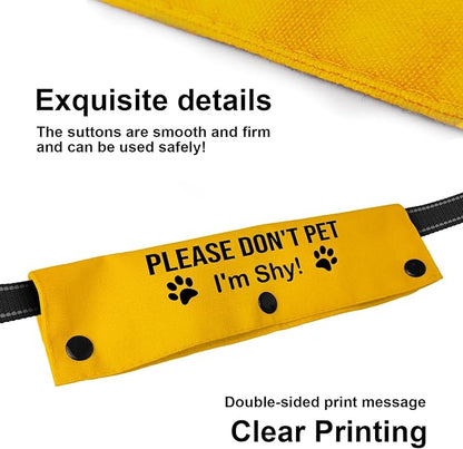 YROVWENQ Please Don't Pet I'm Shy Sleeve - Yellow Funny Dog Leash Wrap for Dogs Pet Birthday Gift