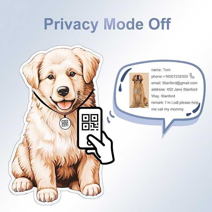 Pet Name Tags Personalized, ID Tags DIY kit for Dog&Cat, Customered Dog Tags with QR Code | Dynamic Profiles | Privacy Protected | Souvenir | with Rings (Heart)