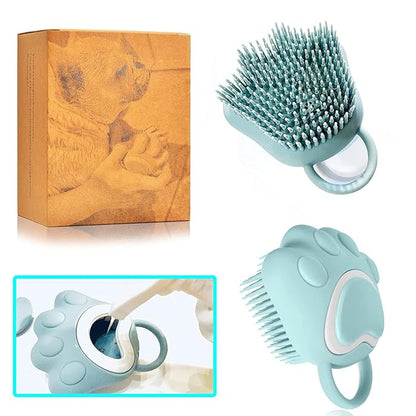 Dog Bath Brush,Soft Pet Shampoo Brush,Cat Puppies Massage Brush for Massaging Washing＆Bathing(Blue)