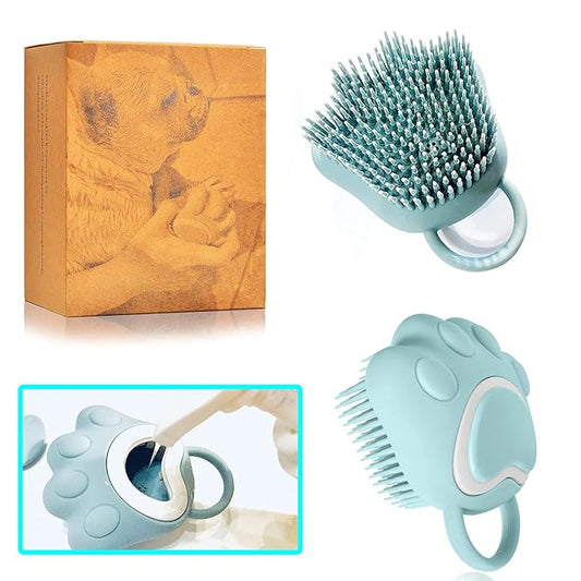 Dog Bath Brush,Soft Pet Shampoo Brush,Cat Puppies Massage Brush for Massaging Washing＆Bathing(Blue)