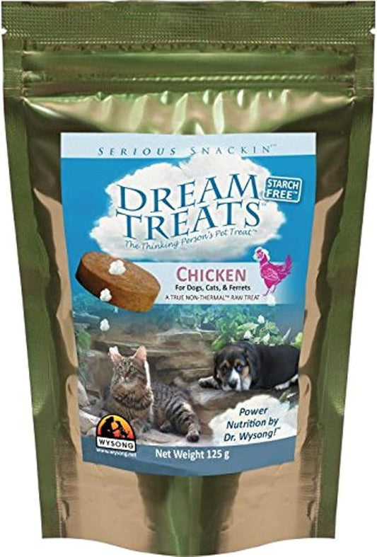 Wysong Dream Treats Chicken - for Dogs/Cats/Ferrets - Raw Food - 4.9 Ounce Bag