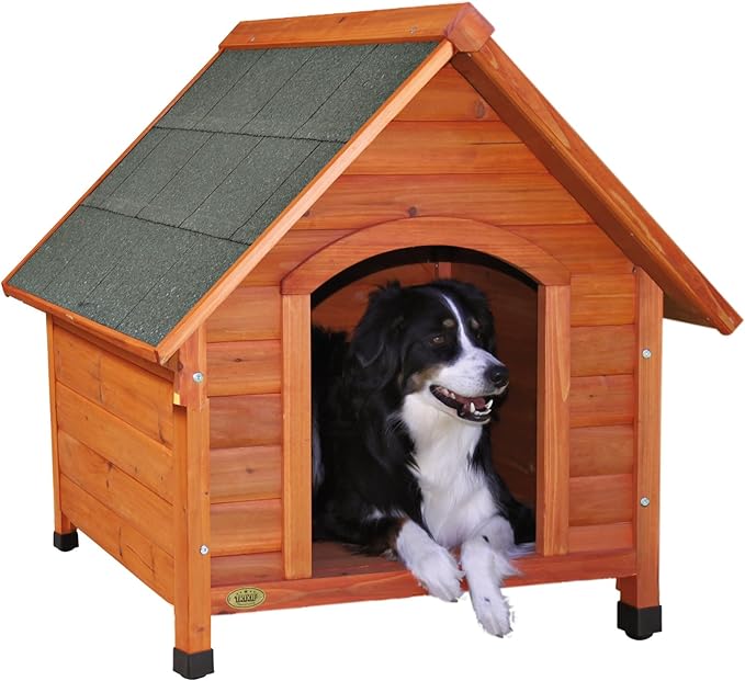 TRIXIE Natura Pitched Roof Dog House, 34.75" L X 30.5" W X 32.5" H