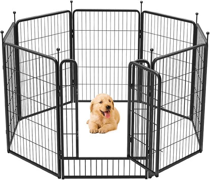 FXW Rollick Dog Playpen for Yard, RV Camping, 40 inch 8 Panels for Medium and Large Dogs│Patented