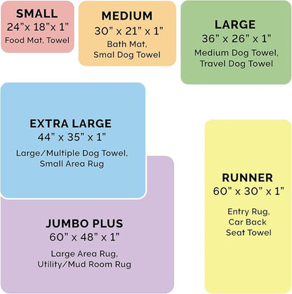 Furhaven 30" x 21" Highly Absorbent Dog Door Mat for Muddy Paws, 100% Washable, Perfect for Entryway, Kitchen, & Bathroom Use - Chenille Shammy Rug - Mud (Brown), Medium