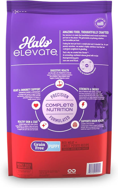 Dry Dog Food, Grain Free Red Meat Recipe, Puppy Formula, 10lb