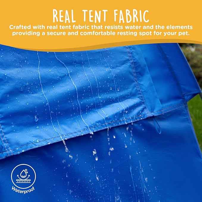 Luna Portable Dog Tent, Indoor/Outdoor Dog House for Camping, Waterproof Cat and Dog Tents with Zippered Door and Mesh Windows for Airflow and Ventilation for Beach, Backyard