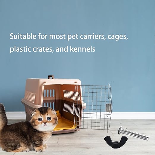 12 Pcs M6 Pet Carrier Fasteners, Stainless Steel Replacement Bolts for Plastic Pet Carrier Dog Kennel Hardware Kit Cat Cage Carrier Parts