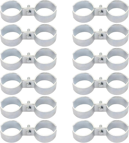 12 Packs 1 Inch Kennel Clamps, Saddle Clamps, dog kennel clamps, by GENHAKON