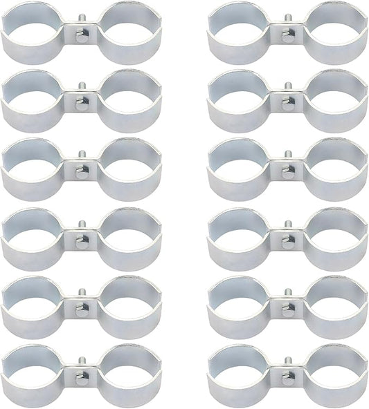 12 Packs 1 Inch Kennel Clamps, Saddle Clamps, dog kennel clamps, by GENHAKON