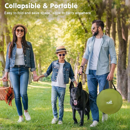 Dog Playpen, Portable Pet Playpen Cat PlayPen, 600D Oxford Dog Kennel Tent Crate, Waterproof&Breathable, Indoor Outdoor Travel Camping Use for Medium/Large Breed with Carrying Case+Folding Bowl(L)