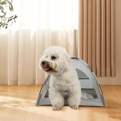 Pet Teepee Tent for Dogs & Cats, Portable Cat Teepee Tent with Thick Cushion Dog House Indoor Removable and Washable