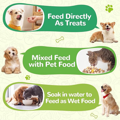 Freeze Dried Chicken Liver Pet Treats, High Protein Freeze-Dried Pet Food for Dogs, Cats, Fresh Ingredient Snacks, 2.1 oz, Rawhide Free&Grain Free