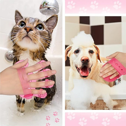 Yaomiao Pet Grooming Brush Kit, Includes 9 Pcs Self Cleaning Slicker, Dog Brush Shedding and Flea Comb, Nail Clippers and File, for Dogs, Cats, All Ages/Unisex, Fresh Color