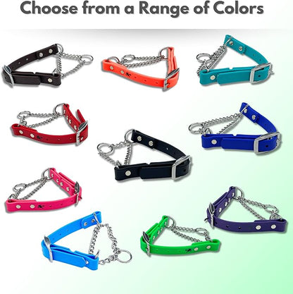 Martingale Collar for Dogs, Biothane, Stainless Steel Hardware, No Pull, Made in The USA, Professional Grade, Small, Brown