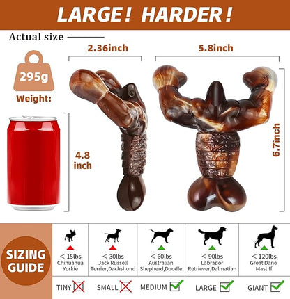 Dog Chew Toys for Aggressive Chewers Almost Indestructible Dog Toys,Bacon Flavor,Tough Dog Bone Toys for Medium/Large Breed Dogs,Best Chew Toys to Keep Them Busy