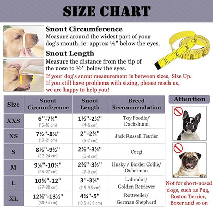 Mayerzon Dog Muzzle, Patented Mesh Soft Muzzle for Large Medium Small Dogs for Scavenging Grooming Biting Chewing, Breathable Reflective Doberman Husky Muzzle with Collar for Labrador Retriever Poodle