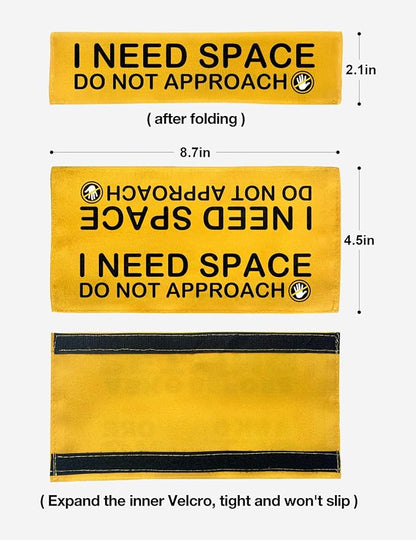 Yellow Service Dog Do Not Distract Dog Leash Sleeve, Funny Dog Tags Dog Leash Sleeve Hanging ID Patch Tag Do Not Pet Leash Sleeve, Pet Birthday Service Dog Leash Gift for Dog Owners