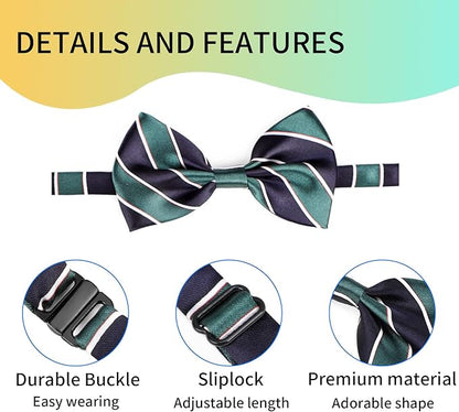 Segarty Dog Bow Ties, 6 PCS Pet Neck Bows, Bulk Pet Bowties with Adjustable Collar, Grooming Bowknot for Holiday Birthday Valentine Christmas Party Dog Photography Accessories Gift for Puppy Cat Dogs
