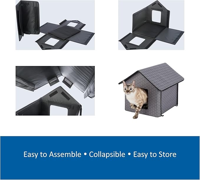 TRIXIE Pet House for Small Dogs & Cats – Insulated Dog House Outdoor with Foam Insulation & Waterproof Fabric, Lightweight Portable Dog House – 22.1 x 17.7 x 16.9