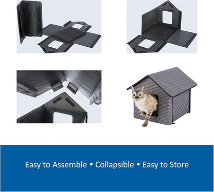 TRIXIE Pet House for Small Dogs & Cats – Insulated Dog House Outdoor with Foam Insulation & Waterproof Fabric, Lightweight Portable Dog House – 22.1 x 17.7 x 16.9