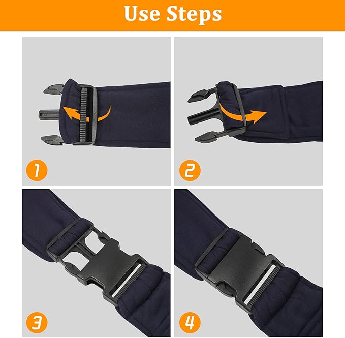 Surblue Dog Sling Carrier Bag with Hands Free Reversible Belts,Safe Comfortable Adjustable Crossbody Shoulder Outdoor Travel Pet Tote Suitable for Small Pet Cat Puppy up to 12 lb (Buckle Darkblue)