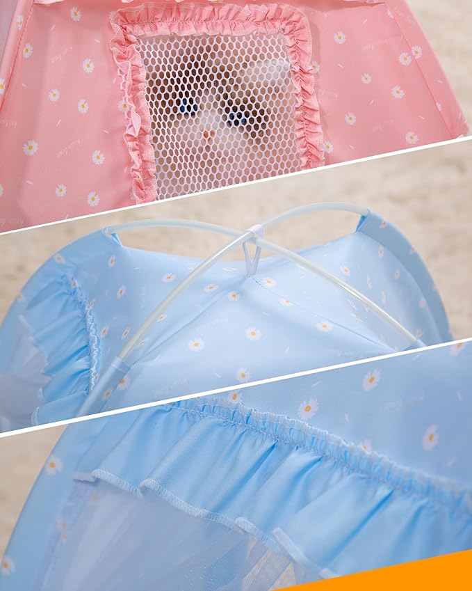 Cat Princess Bed Tent House - Kitty Cute Tent Indoor,Small Dog House Indoor/Outdoor Cave Nest Bed Small Dog Tent for Cat,Puppy Tent (15.7"x15.7"x14.5"/Blue)