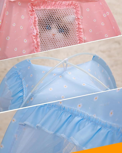 Cat Princess Bed Tent House - Kitty Cute Tent Indoor,Small Dog House Indoor/Outdoor Cave Nest Bed Small Dog Tent for Cat,Puppy Tent (19.6"x19.6"x17.7"/Blue)