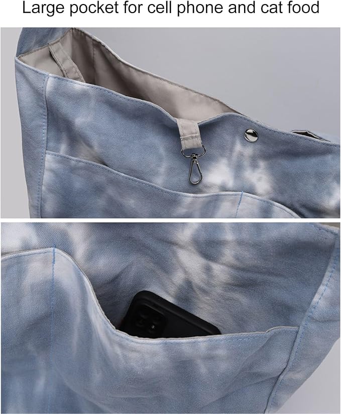 Dog and Cat Sling Carrier, Hands Reversible Pet Papoose Bag Soft Pouch and Tote Design Suitable for Puppy Small Dogs and Cats for Outdoor Travel