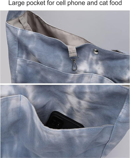 Dog and Cat Sling Carrier, Hands Reversible Pet Papoose Bag Soft Pouch and Tote Design Suitable for Puppy Small Dogs and Cats for Outdoor Travel
