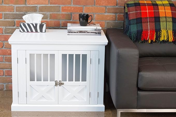 zoovilla Merry Products Triple Door Medium Dog Crate, Color White