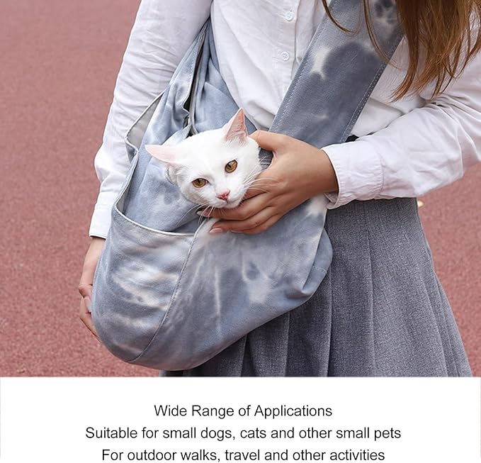 Dog and Cat Sling Carrier, Hands Reversible Pet Papoose Bag Soft Pouch and Tote Design Suitable for Puppy Small Dogs and Cats for Outdoor Travel